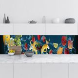 TeknoKapsül Mutfak Tezgah Arası Folyo Kaplama Folyosu Meyveler 60X200 cm - 60 x 200 cm