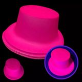 TeknoKapsül Neon Partisi Pembe Renk Plastik Fötr Şapka