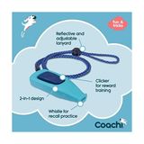 TeknoKapsül Of Animals, Coachi Whizzclick, 2'si 1 Arada Kombine Klik Düdük, 41112A, Mavi/lacivert