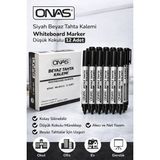 TeknoKapsül Onas Siyah Beyaz Tahta Kalemi Whiteboard Marker Düşük Kokulu 12 Adet Kutu - Ölçü - Tipi