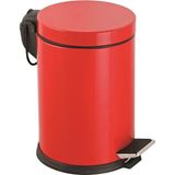 TeknoKapsül Onno Kırmızı Pedallı Çöp Kovası 5 Litre