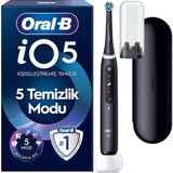 TeknoKapsül Oral-B Io5 Mat Siyah Şarjlı/elektrikli Diş Fırçası, 1 Fırça Başlığı, Uzun Ömürlü Pil, Premium Seyahat Kabı - 0 RH (+) Siyah