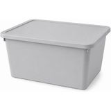 TeknoKapsül Orret Home 20 Litre Kapaklı Plastik Depolama Kutusu Organizer Kutu Çok Amaçlı Düzenleyici Saklama Kutusu Ev İçi Dolap İçi Oyuncak Kıyafet Banyo Mutfak Organizer Kutusu (Açık Gri) AMZ-B0H5JGGV35