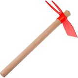 TeknoKapsül Orret Home 40 cm Çift Taraflı Çapa Ahşap Saplı Bahçe Çapası, Bahçe Çapalama Aleti, Toprak Havalandırma ve Ot Temizleme Çapası, Bahçe El Aleti