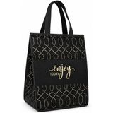 TeknoKapsül Orret Home Termoslu Piknik Çantası 30x20x40 cm, Isı Yalıtımlı Alüminyum Kaplamalı İç Yüzey, Keçe Dış Yüzey, Katlanabilir Termal Alışveriş Plaj Kamp Piknik Çantası Siyah AMZ-B0H7CF1VNV