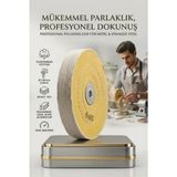 TeknoKapsül Orta Sert Polisaj Keçesi 6X60 60 Katlı 150MM - Pamuk Bez Disk Ayna Parlaklığı Metal Parlatma Keçesi 723116