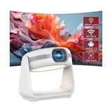 TeknoKapsül Otomatik Focus Yüksek Lümen Tam Yüksek Çözünürlüklü 3D Desteği LCD Wifi Bluetooth 4K Projeksiyon Cihazı - Ahşap