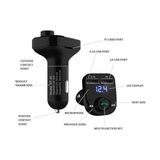 TeknoKapsül Otomatik Frekans Tanımalı Parazit Yok Fm Radyo Transmitter 3.1A Hızlı Şarj Micro Sd Bluetooth Mp3 Çalar Çakmaklık - Option-1