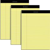 TeknoKapsül Oxford 8,5 x 11,75 Inç Yasal Pedler, 3'lü Paket, Her Iki Tarafta Geniş Çizgili, Kanarya Sarı Kağıt, Yazı Pedi Başına 50 Delikli Levha, Gururla Abd'de Üretilmiştir (1017035) - 02-Sarı