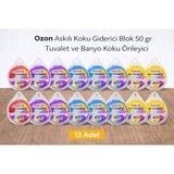 TeknoKapsül Ozon Askılı Koku Blok 50 gr Tuvalet Banyo Koku Önleyici 12 Adet