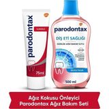 TeknoKapsül Parodontax Ağız Kokusu Önleyici Ağız Bakım Seti Florürlü Diş Macunu&ekstra Ferah Alkolsüz Ağız Bakım Suyu