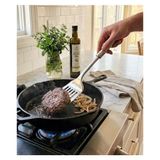 TeknoKapsül Paslanmaz Çelik Delikli Mutfak Spatulası - Ergonomik Saplı Çevirme Fırın Tepsisi Servis Spatulas