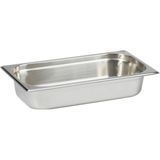 TeknoKapsül Paslanmaz Çelik Gastronom/gastronorm Küvet Gn 1/3-65 (32,5 x 17,6 x 6,5 Cm)
