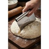 TeknoKapsül Paslanmaz Çelik Ölçü Rehberli Hamur & Hamur Şekillendirici Spatula (11X14 Cm)
