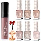 TeknoKapsül Pastel 308 Daylong Ruj 30 + Oje 751-750-106-101-755-752 + Formula Anahtarlık