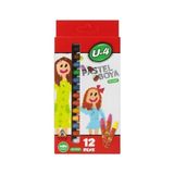 TeknoKapsül Pastel Boya Seti, 12 Renkli, Okul ve Sanat Kullanımına Uygun, Çocuklar Için, Pastel Boya Kalemi, Kolay Uygulanabilir, Canlı Renkli, Yüksek Kalite, 12'li - Option-1 - 000-Siyah