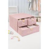 TeknoKapsül Pazar Kapısı Baby 3 Bölmeli Katlanabilir Çekmece - Bebek Odası Organizeri - Option-1 - Ahşap