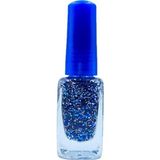 TeknoKapsül Pazariz Oje Seti, No: C-02 Simli Mavi ve No: 63 Lacivert, 15 Parça Nail Art Fırça Seti