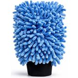 TeknoKapsül - Peluş Araba Yıkama Temizlik Eldiveni, Mikrofiber Oto Yıkama Eldiven, Çift Taraflı Araç Detay E