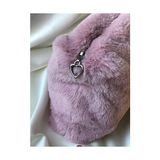 TeknoKapsül Peluş Makyaj Çantası Pudra Pembe Organizer Seyahat Çantası - Pudra - Pembe