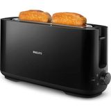 TeknoKapsül Philips Daily Collection Uzun Yuvalı Ekmek Kızartma Makinesi, Buz Çözme Modu, 8 Kızartma Ayarı, Uzun Yuvalı, Siyah, HD2590/90