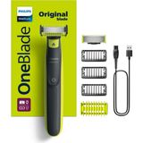 TeknoKapsül Philips Oneblade Yüz ve Vücut Için Hibrit Tıraş Makinesi,sakal Şekillendirici, Islak/kuru Kullanım, 3 Kirli Sakal Tarağı, 1 Yedek Bıçak, Vücut Tarağı, Cilt Koruması, Çift Taraflı Bıçak, QP2824/10 - Siyah