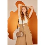 TeknoKapsül Pierre Cardin Altın Monogram Kadın Omuz Çantası 05PO22Y1543