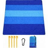 TeknoKapsül Plaj Battaniyesi, Kum Geçirmez Plaj Paspası 200,6 cm x 210,8 cm / 2-8 Yetişkin Için Su Geçirmez Hızlı Kuruyan Açık Hava Piknik Matı Seyahat, Kamp, Yürüyüş Için - 200,6 x 210,8 cm