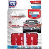 TeknoKapsül Plaka Yapistirma Bandi, 3 M, Kirmizi - Option-1 - 0 - Siyah - 1 Adet