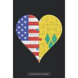TeknoKapsül Planner: American Saint Vincentian Flag United Heart Jigsaw Puzzle Flags Of America St Vincent And The Grenadines