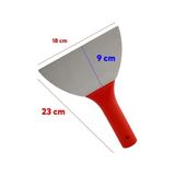 TeknoKapsül Plastik Saplı Metal Spatula Sıva Duvar Macun Boya Kazıma Ispatulası 18 cm Takılabilir Sap - Ahşap