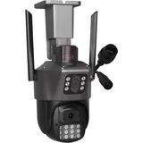 TeknoKapsül Plato PL-39050 Dual Çift Kameralı Gece Görüşlü 3mp+3mp Speed Dome Wi-Fi Güvenlik Kamerası Ics