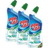 TeknoKapsül Porçöz Tuvalet Temizleyici Jel Ekstra Güçlü Çam Kokulu 750 ml (3 Paketi)