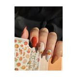 TeknoKapsül Portakal Tırnak Dövmesi, Tırnak , Nail Art, Tırnak Sticker - Option-1