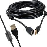 TeknoKapsül Powermaster PM-11955 USB 2.0 Siyah Chipset 10 Metre USB Uzatma Kablosu