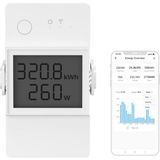 TeknoKapsül POWR320D Akıllı Şalter, Güç Ölçerli, 20 A Wifi Akıllı Anahtar, LCD Dijital Enerji Sayacı, Aşırı Yük Koruması, Akım Ölçer, Alexa/ ile Uyumlu - 1 Adet - Ahşap