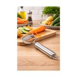 TeknoKapsül Premium Paslanmaz Çelik Çok Amaçlı Sebze Soyucu, Patates, Havuç, Salatalık ve Meyveler Için Ergonomik Y-Şekilli Bıçaklı Soyacak, Dayanıklı, Keskin,