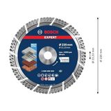 TeknoKapsül Professional 1x Expert Multimaterial Kesme Diskleri (, Donatılı Beton, Tuğla, Yumuşak Taş, Ø 230 Mm, Aksesuar Büyük Avuç Taşlama Makinesi) - Ahşap