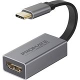 TeknoKapsül Promate Type-C Den HDMI A Bağlantı Kablosu Ultra Hızlı 4k30hz Dönüştürücü/promate Medıalınk-H1.grey