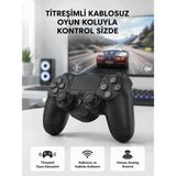 TeknoKapsül PS4 Kablosuz Oyun Kolu V2 – Bluetooth Bağlantılı, Titreşimli, PC ve Mobil Uyumlu AB4-AKYI-335634