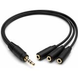 TeknoKapsül PX-3AUX 3’lü Stereo Çoklayıcı, 3.5 mm Aux Jak Splitter Kablo, 1 Erkek Giriş 3 Dişi Çıkış, Kulaklık Hoparlör Telefon Pc Araç Ses Paylaşım Adaptörü
