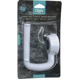 TeknoKapsül Qlux L-00107 Avantage Tuvalet Kağıtlık Beyaz Plastik Yapışkanlı - Vidalı Montaj (5643) - 00 Beyaz
