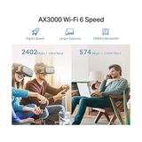 TeknoKapsül RE705X, AX3000 Mbps Wi-Fi 6 Menzil Genişletici, Geniş Bant Güçlendirici, 1 Gigabit Bağlantı Noktalı Hotspot, 160 Mhz Kanallar, Dahili Access Point Modu - 1 TB - 10x16 GB