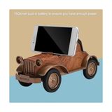 TeknoKapsül Retro Ahşap Araba Şekilli Kablosuz Bluetooth Hoparlör – 1800MAH Şarjlı, 10W Güçlü Ses, Usb/tf/aux Destekli, Hi-Fi, Telefon Standlı Dekoratif Nostaljik Müzik Hoparlörü | A9