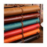 TeknoKapsül Retro Yapraklı Not Defteri, Klasik Pu Deri Kapak, Seyahat Defteri, Travel Journal, Günlük, Seyahat Günlüğü, Doldurulabilir Eskiz Defteri,, 105 x 145 mm - -- - Option-1