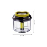 TeknoKapsül Rondo Manuel Doğrayıcı 900ML | Yeşil-Siyah | Sebze Soğan Doğrayıcı| Pratik Rondo