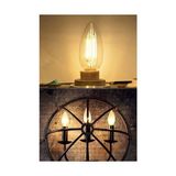 TeknoKapsül Rustik LED Filament Ampul 4 Watt E14 Duy Sarı Işık Dekoratif Aydınlatma (1, Cam C35)