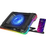 TeknoKapsül S49 Cyclone Laptop Notebook Soğutucu Stand Rgb Renkli Oyunculara Özel 2 USB Port 140MM Fan 14-19INÇ - 0 - Siyah - Option-1