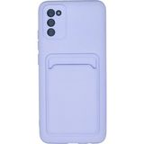 TeknoKapsül Samsung Galaxy A02S Kılıf Kelvin Kartvizitli Silikon - Lila