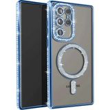 TeknoKapsül Samsung Galaxy S23 Ultra Joke Simli Magneticsafe Kılıf - Mavi